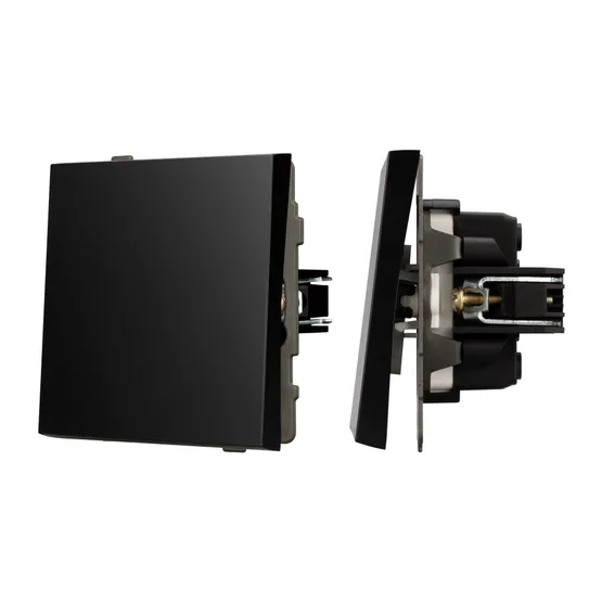 Фото #1 товара Механизм выключателя одноклавишный перекрёстный SWT-TENDO-MKX1-PL-BK (230V, 10A) (Arlight, Черный)