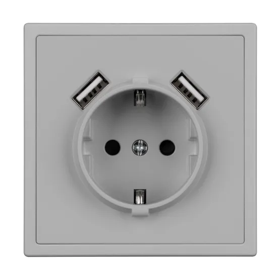 Фото #4 товара Механизм розетки с USB зарядкой SCT-NOBE-MUAA-SFPL-IS (230V, 16A) (Arlight, Никель)