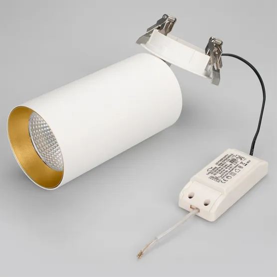 Фото #3 товара Светильник SP-POLO-BUILT-R95-25W White5000 (WH-GD, 40 deg) (Arlight, IP20 Металл, 3 года)