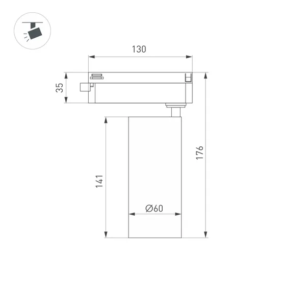Фото #7 товара Светильник LGD-GERA-2TR-R60-15W Warm3000 (WH, 55 deg, 230V) (Arlight, IP20 Металл, 5 лет)