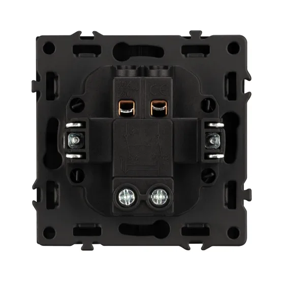 Фото #3 товара Механизм выключателя одноклавишный перекрёстный SWT-NOBE-MKX1-SFPL-BK (230V, 10A) (Arlight, Черный оникс)