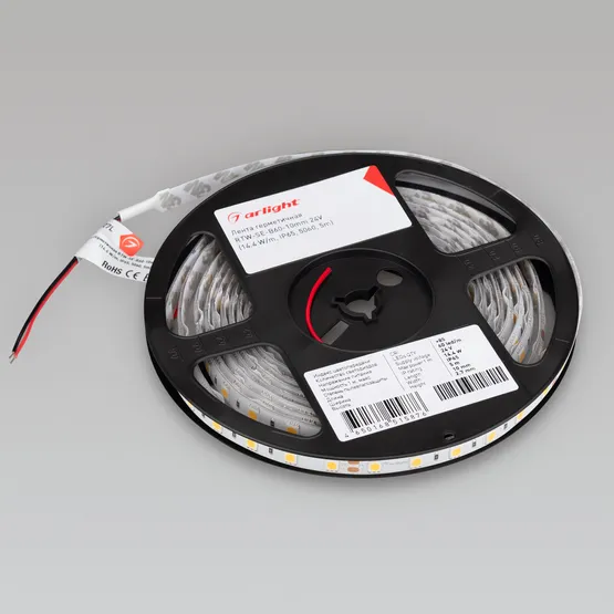 Фото #3 товара Светодиодная лента герметичная RTW-SE-B60-10mm 24V White6000 (14.4 W/m, IP65, 5m) (Arlight, -)