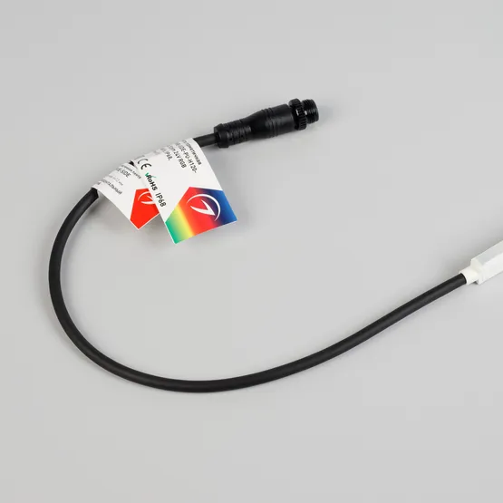 Фото #2 товара Светодиодная лента герметичная WAVE-SIDE-PU-H120-06x12mm 24V RGB (8 W/m, IP68, 5m, wire x2) (Arlight, Вывод прямой, 3 года)