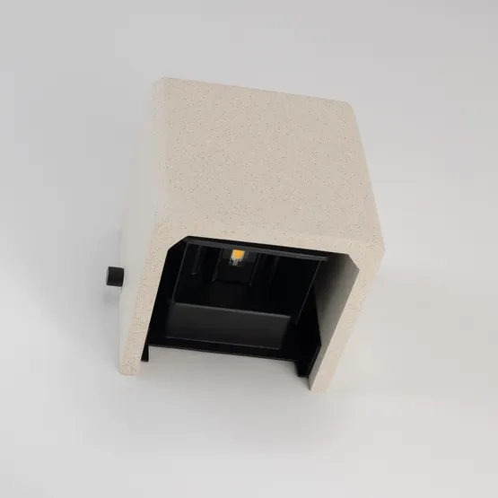 Фото #2 товара Светильник LGD-PERAN-WALL-S120x120-6W Warm3000 (WH, 0-80 deg, 230V) (Arlight, IP65 Бетон, 3 года)