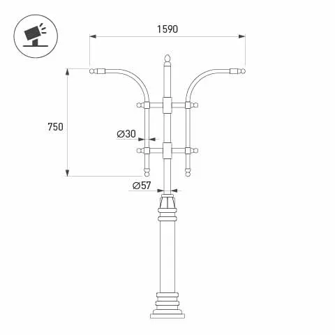 Фото #2 товара Кронштейн OXOR-SB3-2 BLACK (Arlight, Сталь)