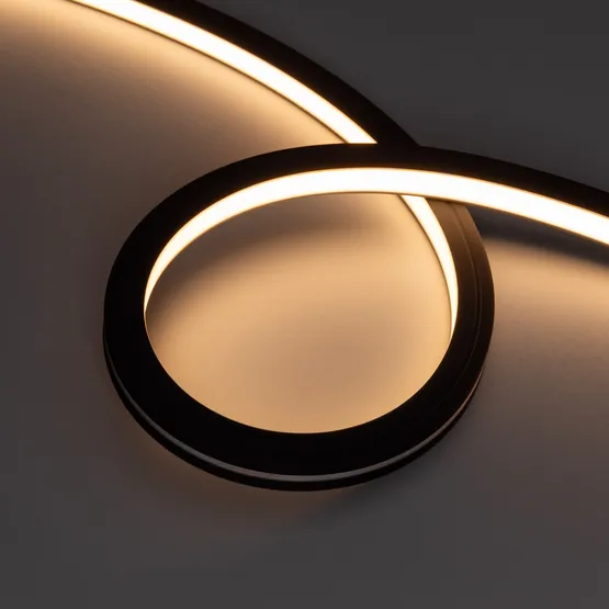 Фото товара Светодиодная лента герметичная NOVA-TOP-BLACK-A120-16x15mm 24V Warm2700 (10 W/m, IP67, 2835, 5m, wire x2) (Arlight, Вывод боковой, 5 лет)