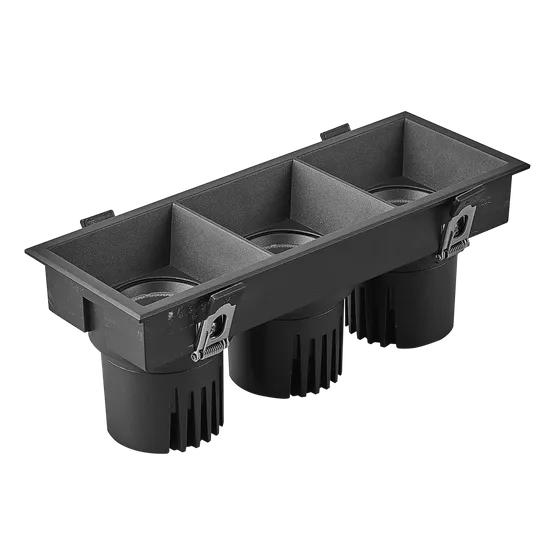 Фото #1 товара Светильник MS-FLOW-BUILT-S230x85-3x12W Warm3000 (BK, 15 deg, 230V) (Arlight, IP20 Металл, 5 лет)