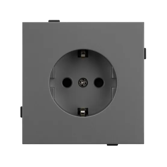 Фото #3 товара Механизм электрической розетки SCT-TENDO-MEU1-SFPL-GR (230V, 16A) (Arlight, Матовый графитовый)
