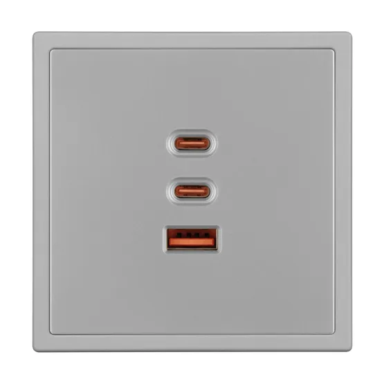 Фото #2 товара Механизм розетки с быстрой USB зарядкой SCT-NOBE-MUACC-SFPL-FC-IS (65W, QC3) (Arlight, -)