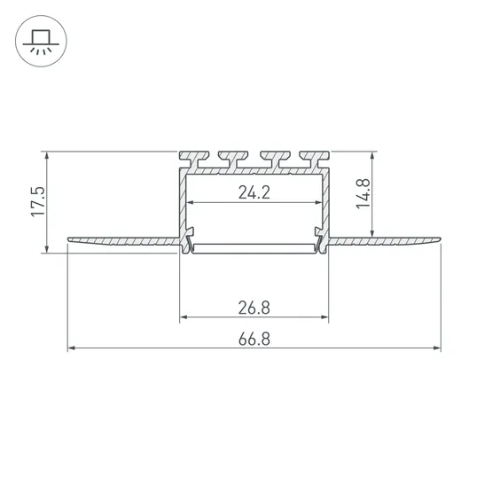 Фото #3 товара Профиль PLS-F-HIDE-2000 (Arlight, Алюминий)
