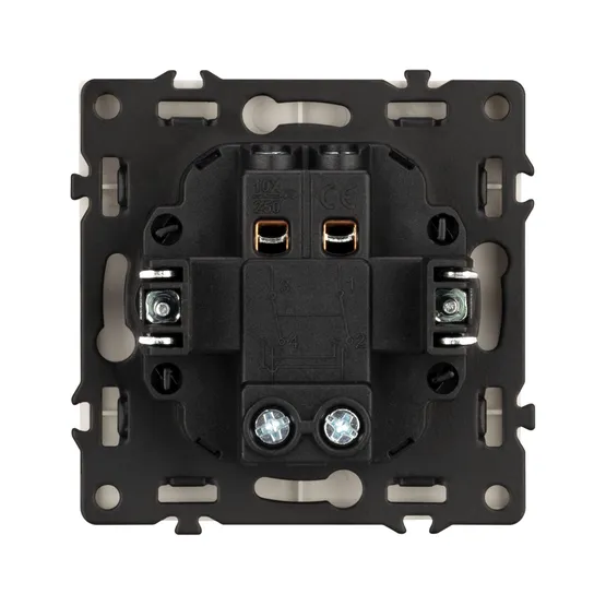 Фото #3 товара Механизм выключателя одноклавишный перекрёстный SWT-NOBE-MKX1-SFPL-GD (230V, 10A) (Arlight, Золотой песок)