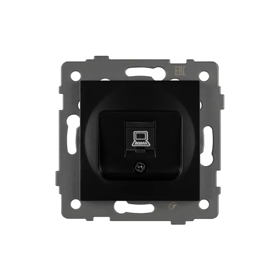 Фото #2 товара Механизм компьютерной розетки SCT-MPC1-PL-BK-V (RJ-45, CAT6) (Arlight, -)