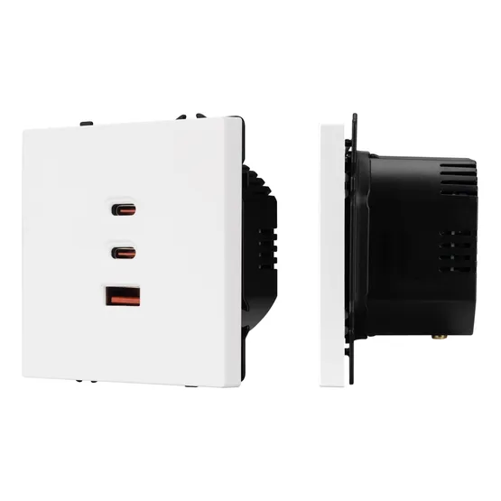 Фото #1 товара Механизм розетки с быстрой USB зарядкой SCT-NOBE-MUACC-SFPL-FC-WH (65W, QC3) (Arlight, -)