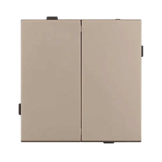 Фото #2 товара Механизм выключателя двухклавишный непроходной SWT-TENDO-MK02-PL-GD (230V, 10A) (Arlight, Песочный)