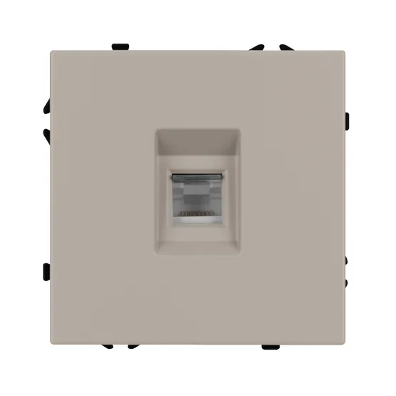 Фото #2 товара Механизм телефонной розетки SCT-NOBE-MTL1-SFPL-CA (RJ-11, 4C) (Arlight, Кашемир)