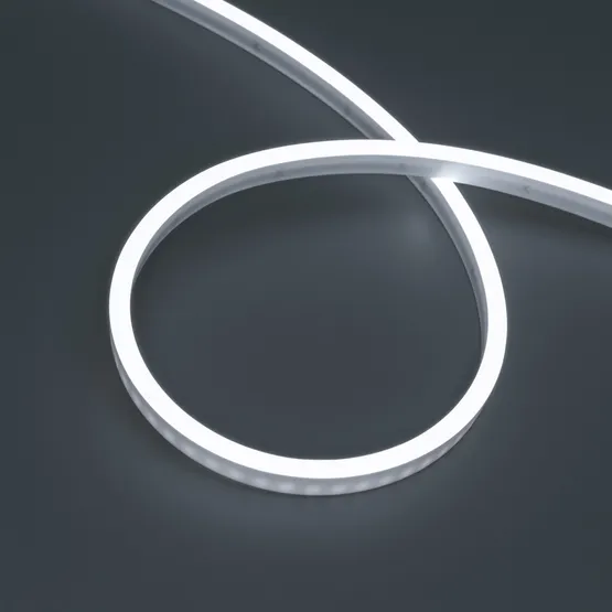 Фото #1 товара Светодиодная лента герметичная WAVE-SIDE-PU-A120-06x12mm 24V White5700 (8 W/m, IP68, 3m, wire x1) (Arlight, Вывод прямой, 3 года)