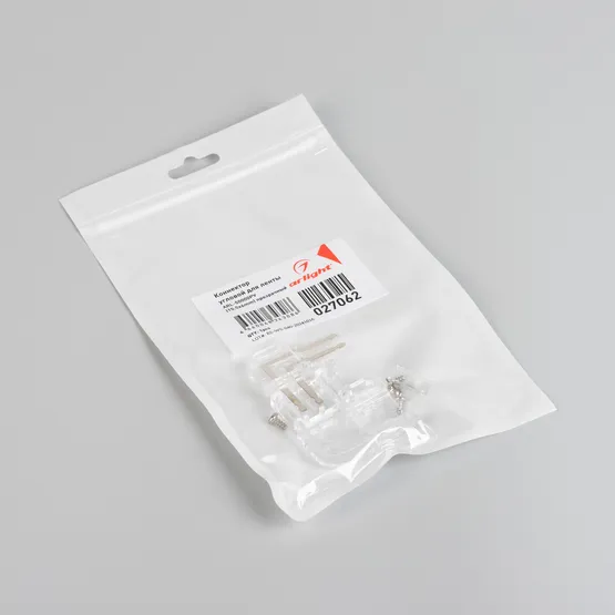 Фото #4 товара Коннектор угловой для ленты ARL-50000PV (15.5x6mm) прозрачный (Arlight, Пластик)