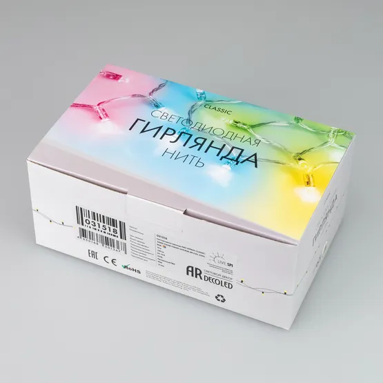 Фото #5 товара Светодиодная гирлянда ARD-STRING-CLASSIC-15000-CLEAR-100LED-LIVE RGB-SPI (12V, 53W) (Ardecoled, IP65)