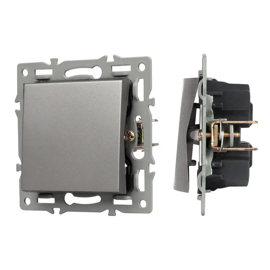 Фото #1 товара Механизм выключателя одноклавишный непроходной SWT-MK01-PL-GR (250V, 16A) (Arlight, -)