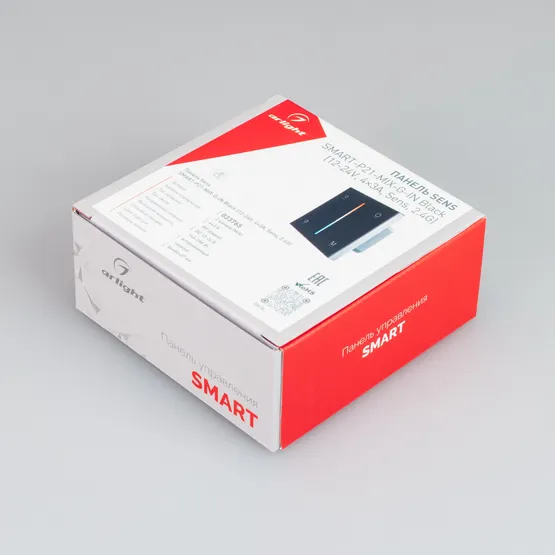 Фото #3 товара Панель SMART-P21-MIX-G-IN Black (12-24V, 4x3A, Sens, 2.4G) (Arlight, IP20 Пластик, 5 лет)