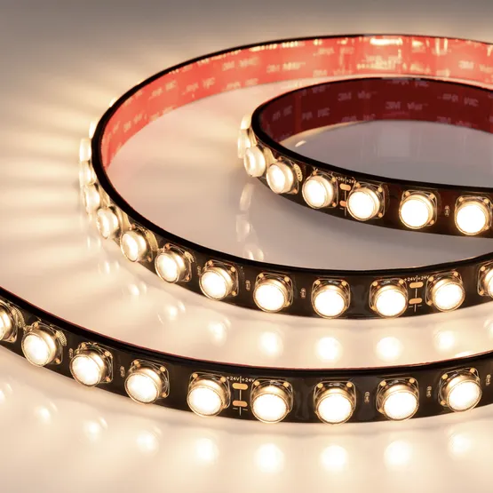 Фото #1 товара Светодиодная лента герметичная FLT-PS-A42-BLACK-23mm 24V Warm3000 (21 W/m, IP67, 30deg, 5m) (Arlight, -)