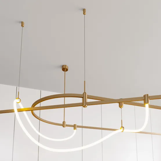 Фото #3 товара Светильник ART-APRIORI-TUBE-ELASTIC-R38-L5000-60W Warm3000 (GD, 360 deg, 48V) (Arlight, IP20 Металл, (Arlight, IP20 Металл, 3 года)