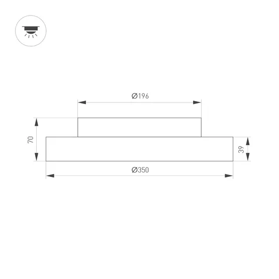 Фото #8 товара Светильник SP-ESTELY-R350-30W Warm3300-MIX (BK, 80 deg, 230V, TRIAC) (Arlight, IP20 Металл, 5 лет)
