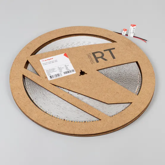 Фото #2 товара Светодиодная лента RT-A160-8mm 24V Warm3000 (12 W/m, IP20, 2835, 50m) (Arlight, высок.эфф.150 лм/Вт)