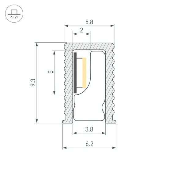 Фото #4 товара Профиль SL-MINI-6-H9-2000 ANOD OLIVE GREY (Arlight, Алюминий)