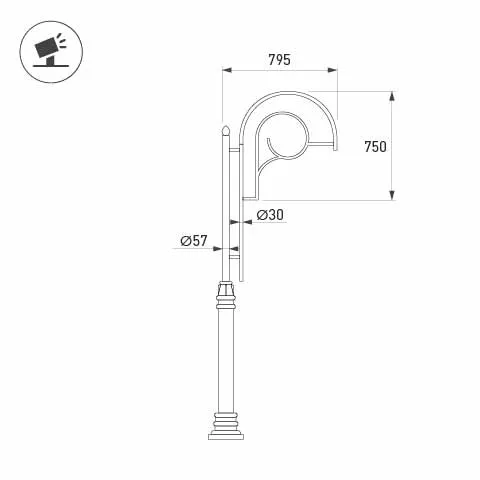 Фото #2 товара Кронштейн OXOR-SB2-1 BLACK (Arlight, Сталь)