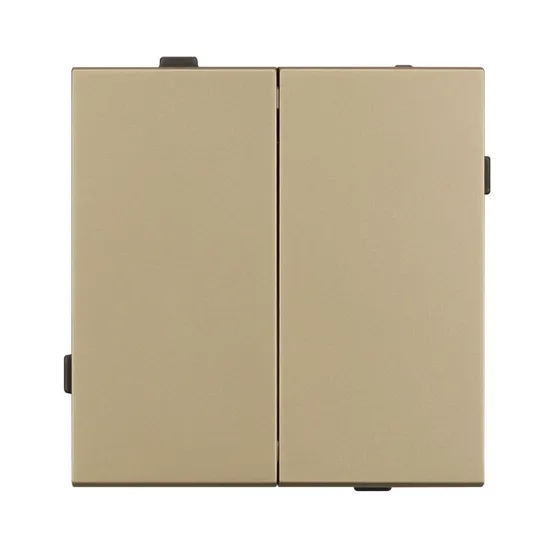 Фото #2 товара Механизм выключателя двухклавишный проходной SWT-TENDO-MKP2-SFPL-GD (230V, 10A) (Arlight, Матовый песочный)