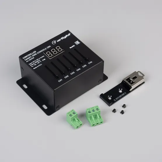 Фото #4 товара INTELLIGENT ARLIGHT Контроллер SMART-DMX-301-43-6G-SUF Black (5-24V, Console) (IARL, IP20 Металл, 5 лет)