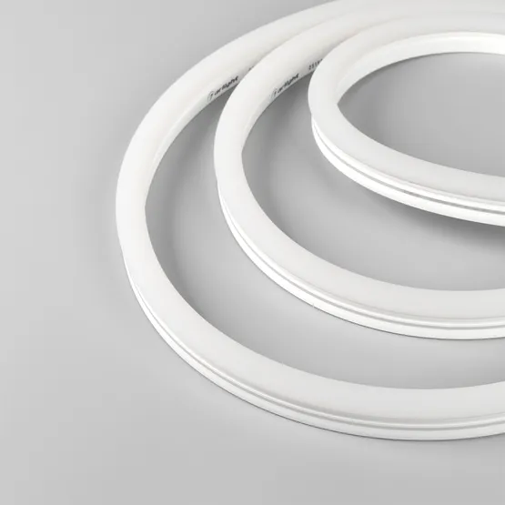 Фото #2 товара Светодиодная лента герметичная MOONLIGHT-SIDE-X336-12x24mm 230V Warm3000 (11 W/m, IP65, 50m, wire x1) (Arlight, Грибовидная форма)