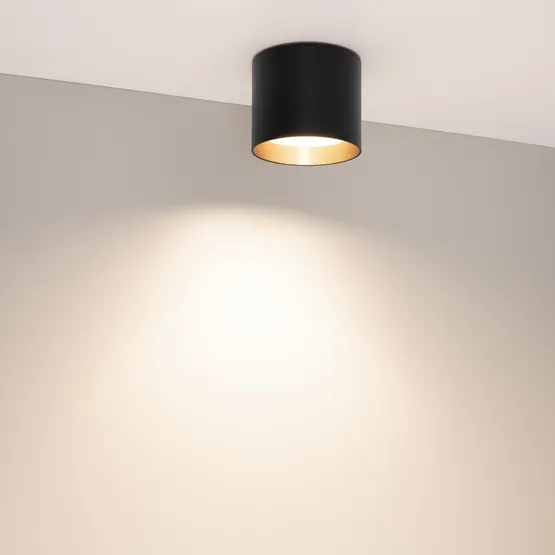 Фото #2 товара Светильник SP-BISCOTTO-R90-8W Warm3300-MIX (BK-GD, 80 deg, 230V) (Arlight, IP54 Металл, 5 лет)