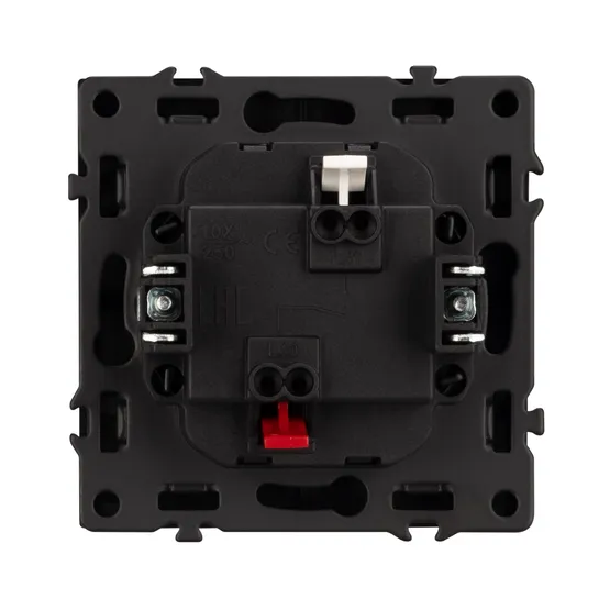 Фото #3 товара Механизм выключателя одноклавишный непроходной SWT-NOBE-MK01-SFPL-BK (230V, 10A) (Arlight, Черный оникс)