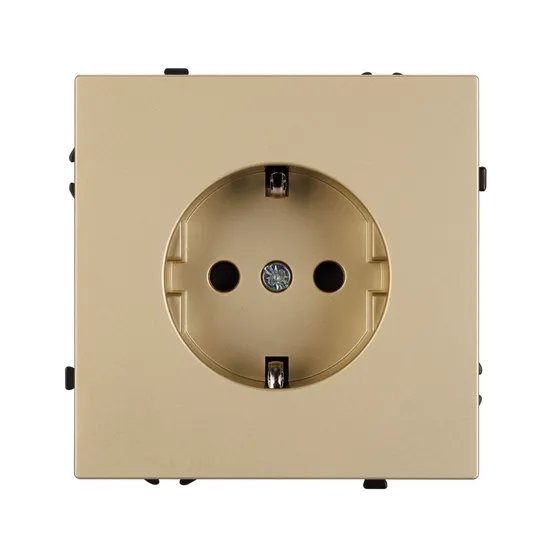 Фото #3 товара Механизм электрической розетки SCT-NOBE-MEU1-SFPL-GD (230V, 16A) (Arlight, Золотой песок)