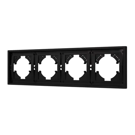 Фото #1 товара Рамка пластиковая FRM-TENDO-SFPL-4-BK (Arlight, Матовый черный)