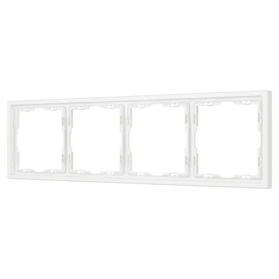 Фото #1 товара Рамка пластиковая FRM-NOBE-SFPL-4-WH (Arlight, Белый кварц)
