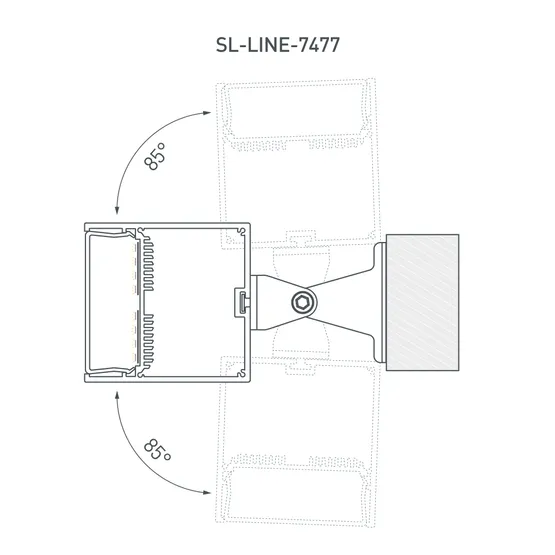 Фото #5 товара Профиль с экраном SL-LINE-7477-2500 BLACK+OPAL (Arlight, Алюминий)