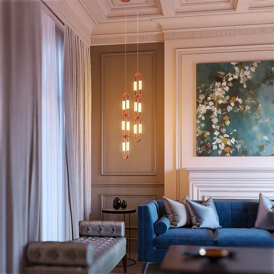 Фото #3 товара Светильник SP-AMPIRIUS-HANG-H610-L120-7W MIX (BRASS, 360 deg, 230V) (Arlight, IP20 Металл, 3 года)