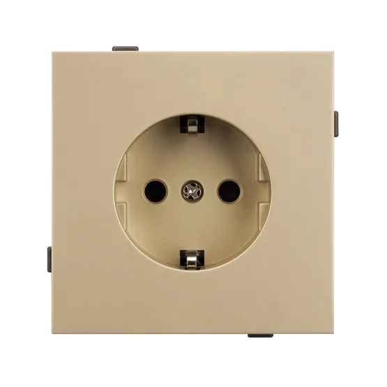 Фото #2 товара Механизм электрической розетки SCT-TENDO-MEU1-SFPL-GD (230V, 16A) (Arlight, Матовый песочный)