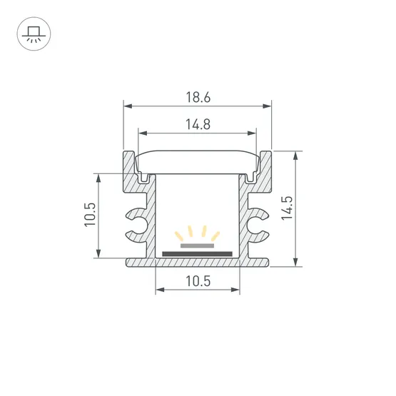 Фото #3 товара Профиль FLOOR18-H15-3000 ANOD (Arlight, Алюминий)