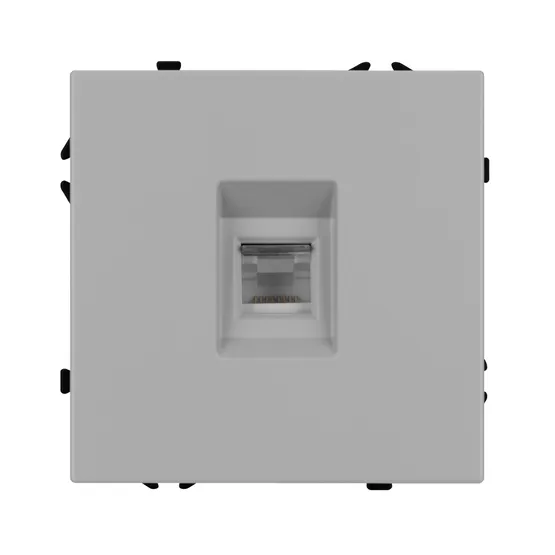 Фото #3 товара Механизм телефонной розетки SCT-NOBE-MTL1-SFPL-IS (RJ-11, 4C) (Arlight, Никель)