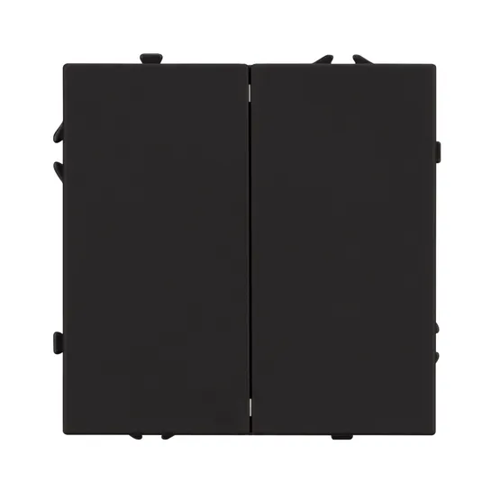 Фото #2 товара Механизм выключателя двухклавишный непроходной SWT-NOBE-MK02-SFPL-BK (230V, 10A) (Arlight, Черный оникс)