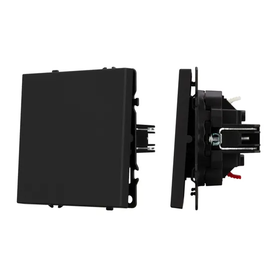 Фото #1 товара Механизм выключателя одноклавишный непроходной SWT-NOBE-MK01-SFPL-BK (230V, 10A) (Arlight, Черный оникс)