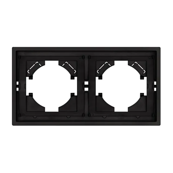 Фото #3 товара Рамка пластиковая FRM-TENDO-SFPL-2-BK (Arlight, Матовый черный)