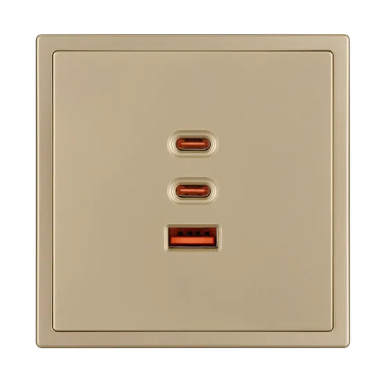 Фото #2 товара Механизм розетки с быстрой USB зарядкой SCT-NOBE-MUACC-SFPL-FC-GD (65W, QC3) (Arlight, -)
