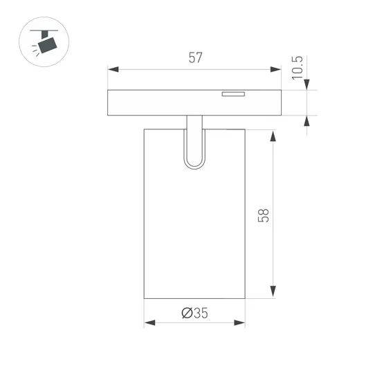 Фото #3 товара Светильник MAG-MICROCOSM-SPOT-R35-5W Day4000 (BK, 36 deg, 24V) (Arlight, IP20 Металл, 3 года)