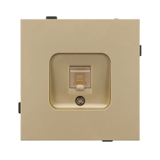 Фото #3 товара Механизм компьютерной розетки SCT-TENDO-MPC1-SFPL-GD (RJ-45, CAT6) (Arlight, Матовый песочный)