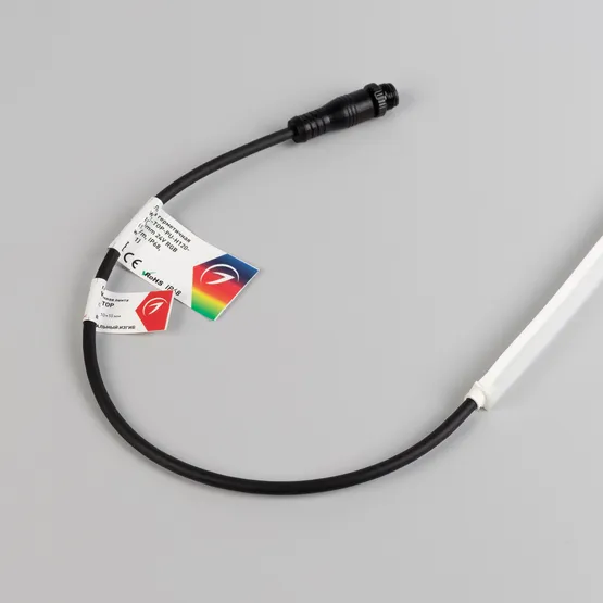 Фото #4 товара Светодиодная лента герметичная WAVE-TOP-PU-H120-10x10mm 24V RGB (10 W/m, IP68, 3m, wire x1) (Arlight, Вывод боковой, 3 года)